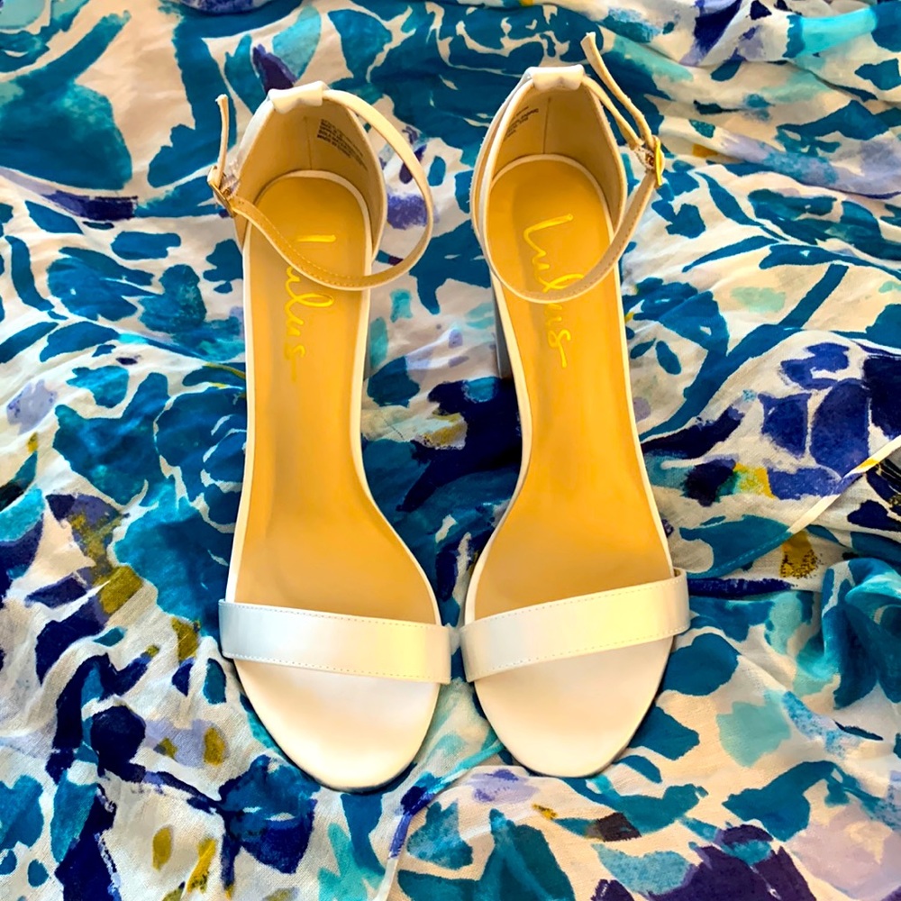 Taylor Ivory Satin Ankle Strap Heels